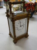 A French antique carriage clock with square dial for Byrne of Liverpool