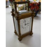 A French antique carriage clock with square dial for Byrne of Liverpool