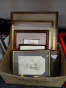 A quantity of framed pictures