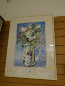 Framed watercolour - still life by JOAN THEWSEY