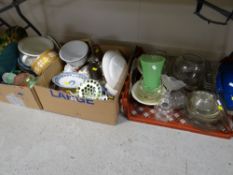 A quantity of kitchen china & glassware etc