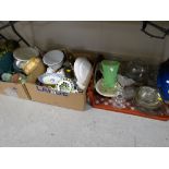 A quantity of kitchen china & glassware etc