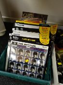 A quantity of reissued Beatles vinyl & a quantity of railway periodicals etc
