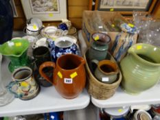 Selection of various stoneware jugs & vases
