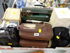 A parcel of photographic equipment & vintage small electricals etc