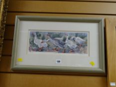 A framed signed limited edition print AFTER ROGERS entitled 'Goose Step'