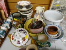 A parcel of china including Limoges planter, small Minton tazza, Royal Worcester Evesham cookware