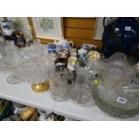 Various cut glass and pressed glass vases & bowls