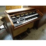 A vintage Hammond electric two-manual organ