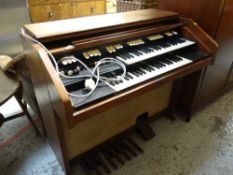 A vintage Hammond electric two-manual organ