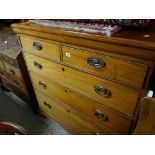 An Edwardian mahogany chest of three long & two short drawers