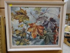 Oil on board 'Autumn Leaves' by GEORGE DOLMAN