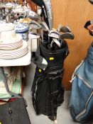A modern golf bag & club contents