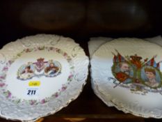 Two commemorative plates 'Mary & George V' and 'Edward VII and Queen Alexandra'