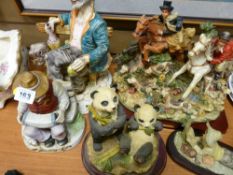 Capodimonte figure and parcel of similar items