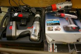 Cased 24 volt cordless drill and another E/T