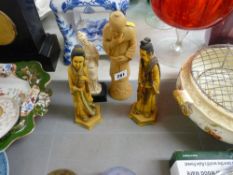 Four Oriental figurines