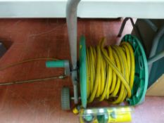 Garden hose reel trolley and attachments