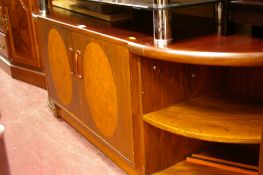 G-Plan sideboard base with curved end display shelves