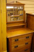 Edwardian mirrored dressing chest of three drawers
