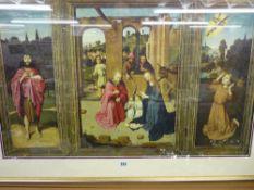 Large framed print - ecclesiastical type triptych