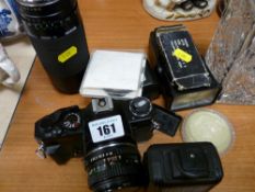 Parcel of photography equipment including a Miranda lens and camera etc