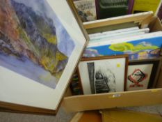 Quantity of framed and unframed pictures and prints