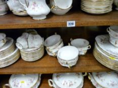 Large parcel of Paragon 'Victoriana' rose decorated tea and dinnerware