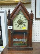 American steeple shaped mantel clock