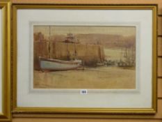 SIR WILLIAM RUSSELL FLINT print - harbour scene
