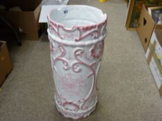 Continental china pink and white coloured stickstand