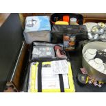 Quantity of garage items including lighting, car valet kit etc