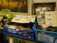 Three baskets of mixed collectables