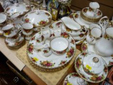 Good large collection of Royal Albert 'Old Country Roses' dinner, coffee and teaware