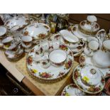 Good large collection of Royal Albert 'Old Country Roses' dinner, coffee and teaware