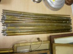 Parcel of brass stair rods