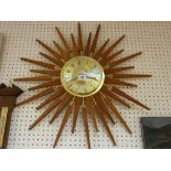Sunburst clock by Anstey & Wilson