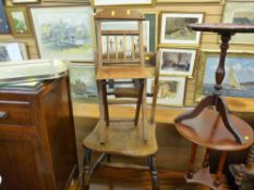 Bentwood farmhouse chair and a folding child's chair