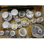 Quantity of decorative china items including trinket boxes etc