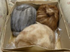 Three fur hats