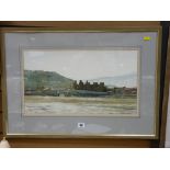 GEOFF BUTTERWORTH good watercolour - Conwy Castle and Bridge from the Deganwy side