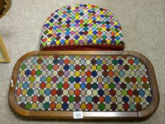 Beadwork stool and a beadwork food warmer etc