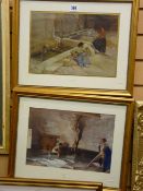 SIR WILLIAM RUSSELL FLINT pair of prints - bathing ladies