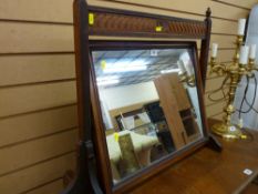 Carved front neat dressing table mirror