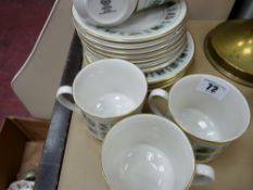 Approximately seventeen pieces of Doulton 'Tapestry' china teaware