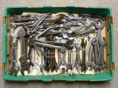 MOTORING INTEREST - a collection of Whitworth vintage servicing spanners including King Dick,