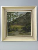 GLADYS ROBERTS oil on board - treescape, signed and entitled verso 'Ben Killin', 19.5 x 19 cms