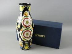 A MOORCROFT 'YORK MINSTER ROSE WINDOW' VASE by Nicola Slaney, limited edition 12/100, decorated on a