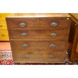 A REGENCY MAHOGANY CHEST of two short over three long drawers, all oak lined with later oval