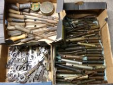 MOTORING INTEREST - a vintage collection of box wrenches, soldering irons and motorbike and